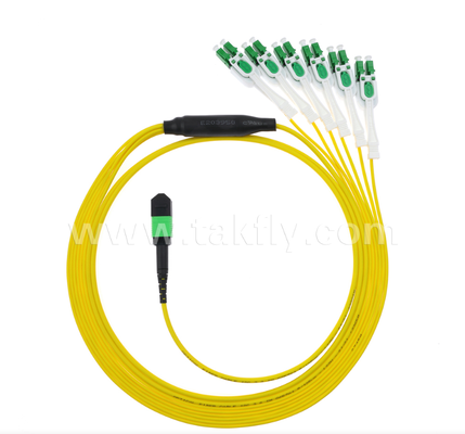 MPO/MTP-LC Uniboot Breakout Patch Cord – Dual LC in One Boot، قطبیت برگشت پذیر، طراحی صرفه جویی در فضا
