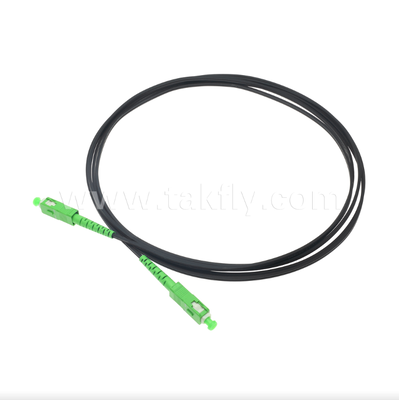 کابل پچ فیبر نوری تخت FTTH SC/APC به SC/APC - سیمپلکس، از پیش خاتمه یافته، ضد لرزش برای استقرار سریع در داخل ساختمان