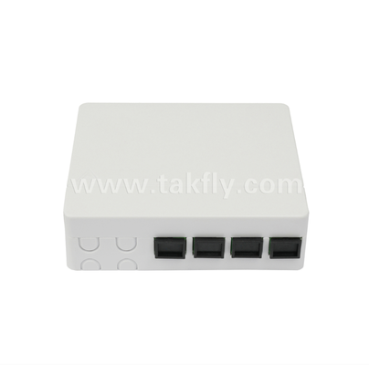 جعبه ترمینال فیبر TKS-1806-04C-4 پورت - نصب سطحی، سازگار با SC/LC، طراحی ماژولار برای زیرسیستم‌های محل کار.