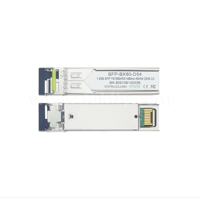 فرستنده و گیرنده SFP BiDi 80 کیلومتر – دو سرعته 1.25G/1.063G، DFB 1490 نانومتر، PIN، LC Simplex، دمای صنعتی موجود
