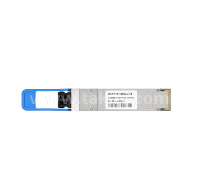 فرستنده-گیرنده نوری TKQS28-100G-LR4 100 گیگابیت بر ثانیه QSFP28 – 10 کیلومتر، 4 کانال LAN-WDM (1295.56-1309.14 نانومتر)، لیزر EML، گیرنده PIN، مطابق با 100GBASE-LR4