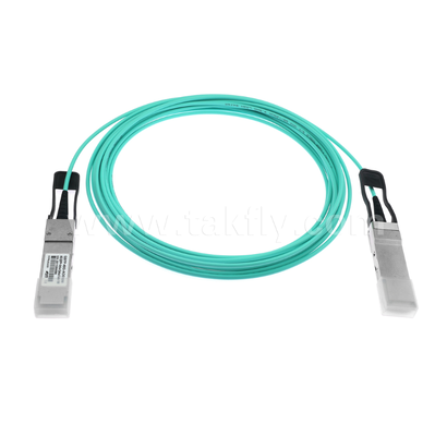 کابل نوری فعال 40G QSFP+ – فول-دوبلکس 4 کاناله، 11.3 گیگابیت بر ثانیه در هر لاین، کم مصرف، قابل تعویض در حین کار