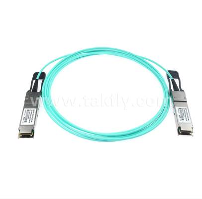کابل نوری فعال 100G QSFP28 (AOC) 4 × 25G، تا 104Gbps، 3-70m، آرایه VCSEL، قدرت کم <3.5W، QSFP28 به QSFP28