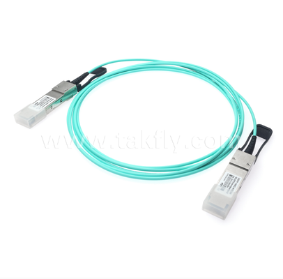 کابل نوری فعال 100G QSFP28 (AOC) 4 × 25G، تا 104Gbps، 3-70m، آرایه VCSEL، قدرت کم <3.5W، QSFP28 به QSFP28
