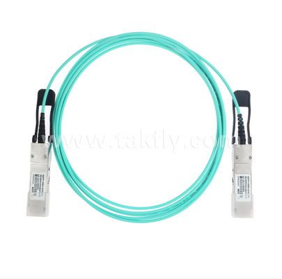 کابل نوری فعال 100G QSFP28 (AOC) 4 × 25G، تا 104Gbps، 3-70m، آرایه VCSEL، قدرت کم <3.5W، QSFP28 به QSFP28