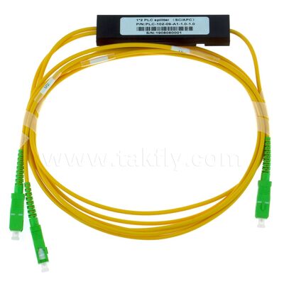 1x2 SC-APC  ABS BoxPLC splitter with colored outlets