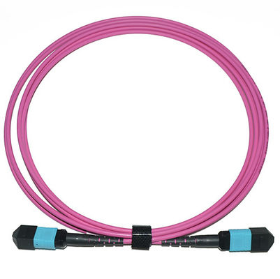 100G MPO MTP Male MM Low Insertion Loss 3.0mm Trunk 12C فیبر نوری Patchcord