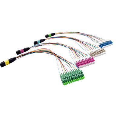 کابل مینی 0.9 میلی متر MPO MTP به LC SM mtp 12 فیبر اتصال کابل نوری