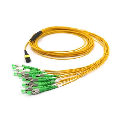FC To MPO MTP G657A1 12 Fibers Mpo Breakout Cable 0.3dB Loss Low Insertion