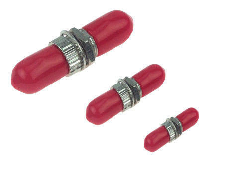 Simplex ST to ST Single Mode Adapter Red Dust Cap Network