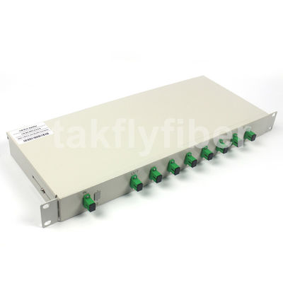 1 8 PLC Splitter 1U Rack Mount Single Mode Splitter G657A1