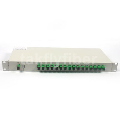 FTTH Rack Mount فیبر نوری 1x32 PLC Splitter SC APC اتصال