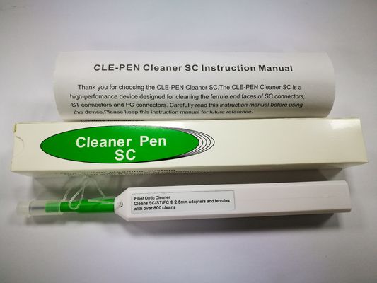 قلم تمیز کننده جعبه ابزار فیبر نوری 2.5 / SC / FC / ST / E2000 یک قلم تمیزکننده فیبر با یک کلیک