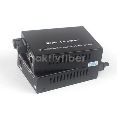 گیگابیت WDM SM 1310nm 1550nm 10/100/1000M Bidi 20KM SC Media Converter