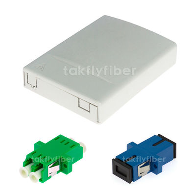 FTTH 2 Ports Mini ABS فیبر نوری دیواری جعبه خاتمه OTB جعبه ختم نوری