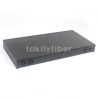 رک ثابت نصب شده 24 پورت SC فیبر نوری پچ پنل نصب شده برای FTTH FTTX