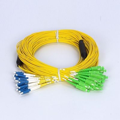 G657A1 24 هسته فیبر نوری Fanout Cable OS2 حالت تنها LC به SC