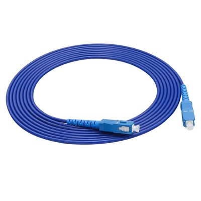 10m SC UPC SM PVC Simplex Armored Patch Cord G652D Spiral Pipe Steel Pipe