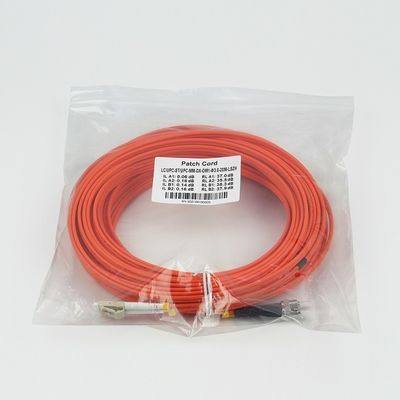 MM OM1 Duplex LC To ST فیبر نوری Patchcord 3.0 mm LSZH 15 متر