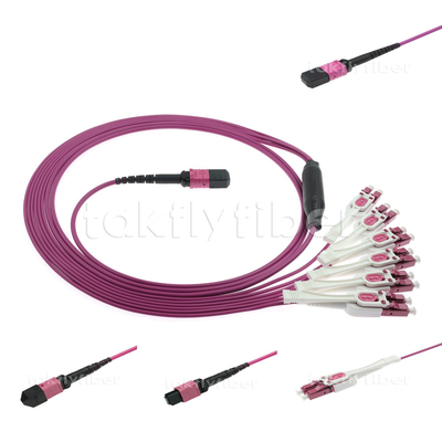 فیبر نوری MTP MPO Patch Cord Cable 8 12 24 Core OM3 OM4
