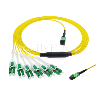 فیبر نوری MPO MTP LC Uniboot Patch Cord Singlemode 12 Fiber Cable for FTTX