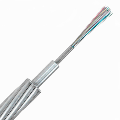 OPGW Central Steel Tube Optical Ground Wire 12C G655 Single Mode 48 Hilos G.652D کابل فیبر نوری فضای باز
