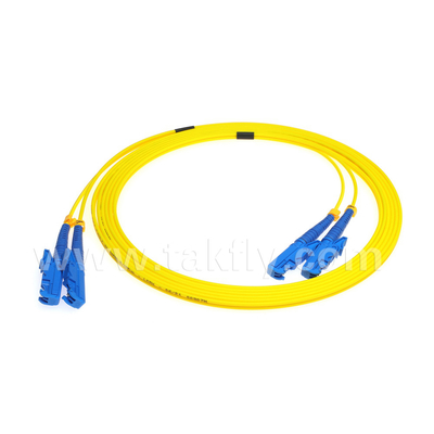 کابل فیبر نوری E2000-E2000 SM G657A2 زرد LSZH Zipcord Telecom