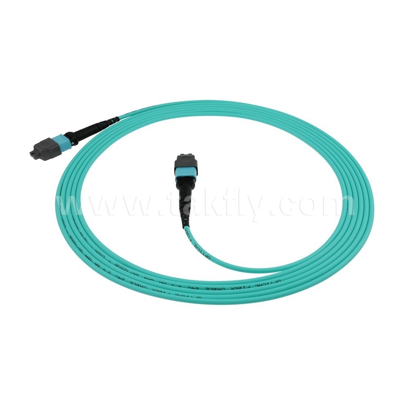 16 هسته SM MM MPO MTP کابل پرتاب فیبر نوری برای مرکز داده FTTX قابل تنظیم
