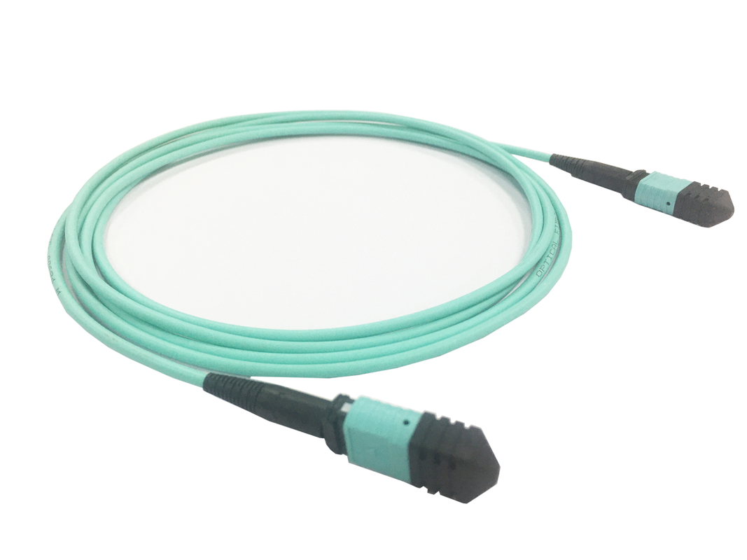 الیت مولتی مد OM3 50/125 ، پلینوم OFNP نوع B MPO پیچ Cord 3m 10ft MTP-12 PC زنانه به MTP-12 PC زنانه