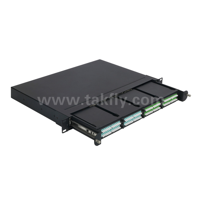 1U Rack Mount 24F MPO-LC پانل پیچ MTP چگالی بالا 96F برای مرکز داده