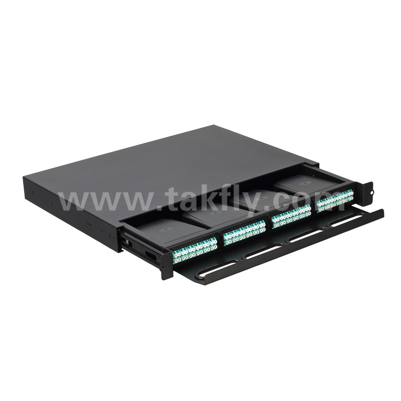 نوع قابل تنظیم فیبر نوری MPO کاست MTP Patch Panel Slidable برای مرکز داده FTTX