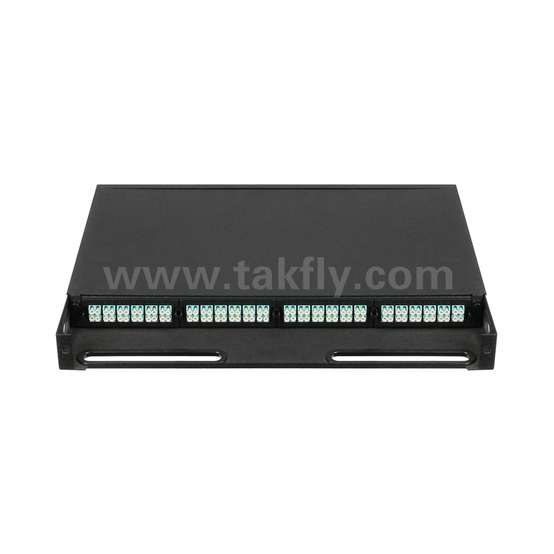 مدیریت پنل پیچ MTP فیبر نوری سیاه MPO Cassette برای مرکز داده FTTX