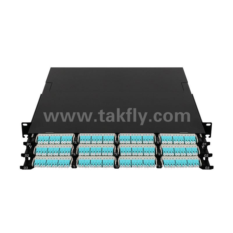 فایبر نوری MPO کاست MTP Patch Panel 144 هسته تراکم فوق العاده بالا برای مرکز داده FTTX