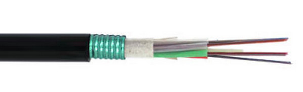 MDPE/HDPE پوشش GYTA 2-144F کابل نوری بیرونی با تقویت مرکز سیم فولادی