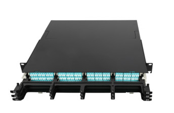 200mm عمق پانل کیست MPO چگالی بالا 144-Core Pull-out با رابط اتصال LC