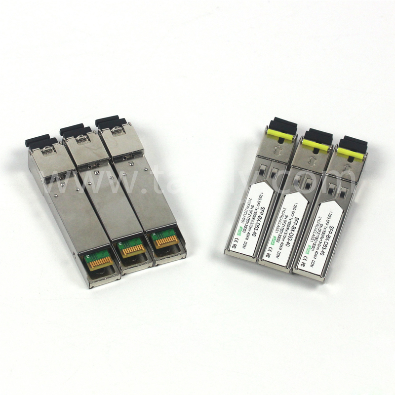 1.25G SFP BIDI ماژول گیرنده نوری Tx1550/Rx1310nm 40KM SMF DDM LC CISCO JUNIPER HUAWEI سازگار