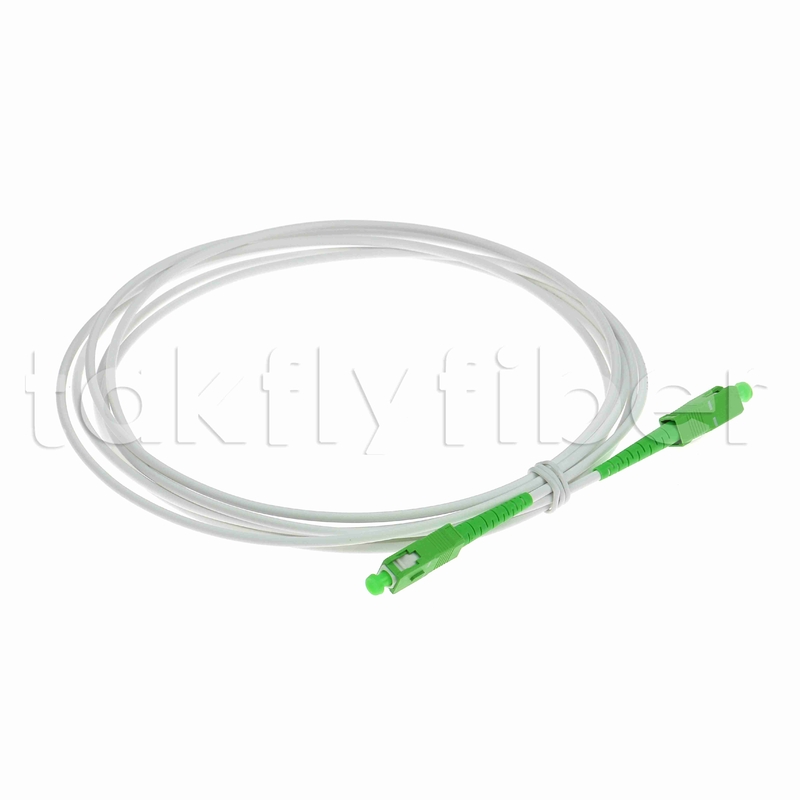 مقاوم در برابر جوندگان G657A2 SC APC فیبر نوری پیچکورد کابلی پنبه دار فیبر پیچک SM 3.0mm