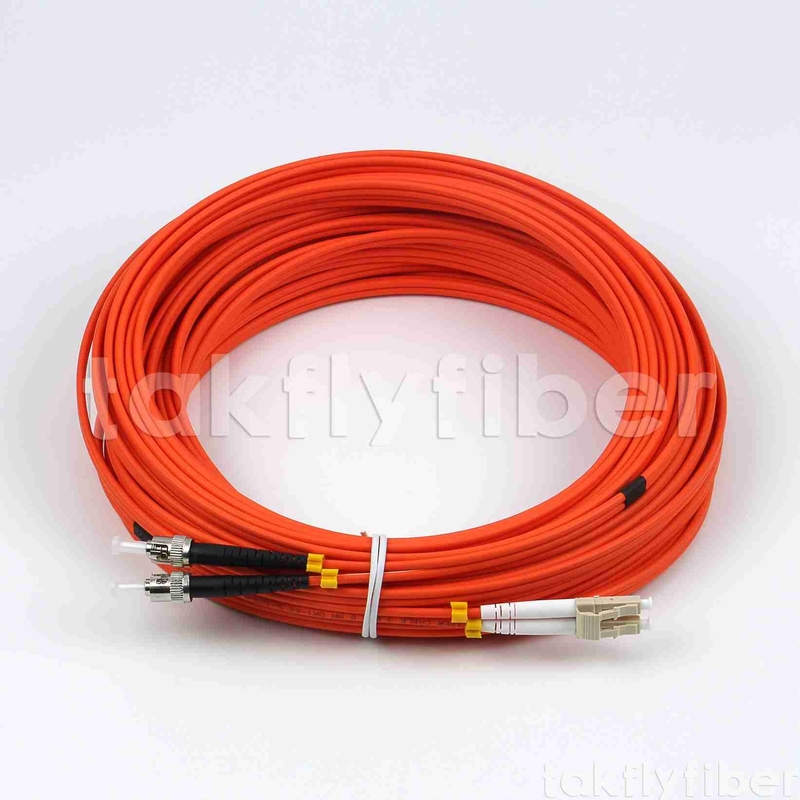 UPC MM Duplex Fiber Patch Cord 3.0mm LSZH ST تا LC OM1 OM2 APC