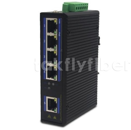 سوئیچ صنعتی PoE 4 پورت 10/100Mbps PoE + 1 پورت 10/100Mbps Ethernet