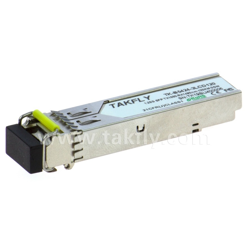 1.25G SFP BIDI OPTICAL TRANSCEIVER MODULE Tx1550/Rx1490nm 120KM SMF DDM LC CISCO JUNIPER HUAWEI سازگار