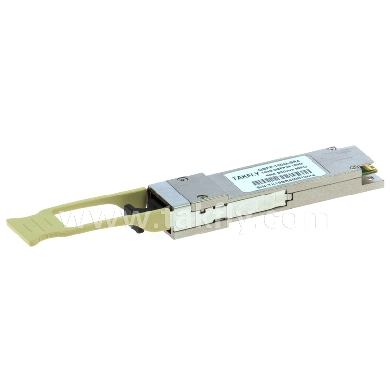 100Gbps QSFP28 SR4 850nm 100m MPO با گیرنده DDM تا 27.952 Gbps نرخ داده در هر کانال