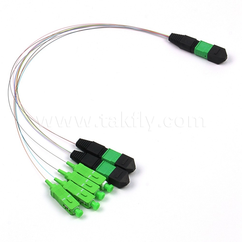 ضایعات ورودی پایین MPO MTP استاندارد اتصال فیبر نوری ≤0.35/0.7 متقابل بودن معمولی / حداکثر ≤ 0.2dB طول و غیره