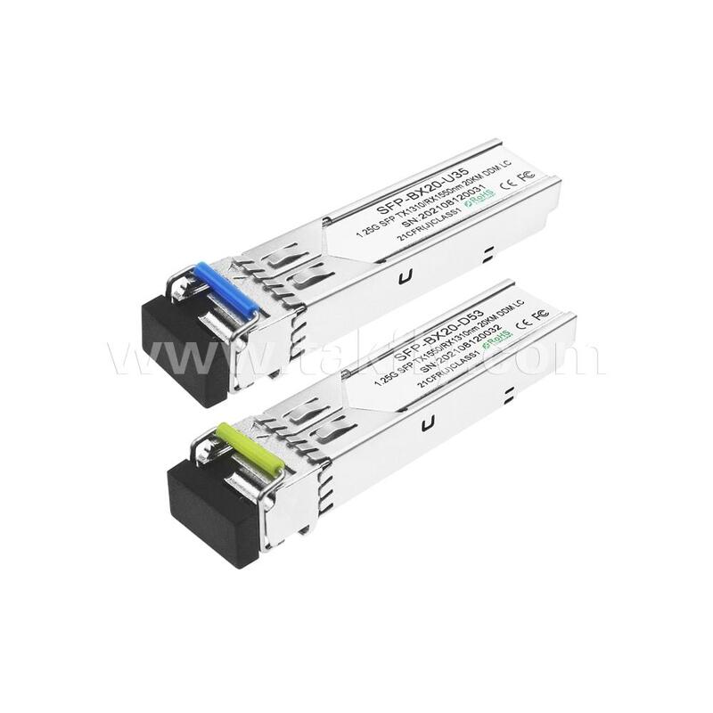 گیرنده نوری دو جهته SFP 1.25 گیگابیت بر ثانیه LC Reach Tx1310nm/Rx1550nm برای مرکز داده FTTX