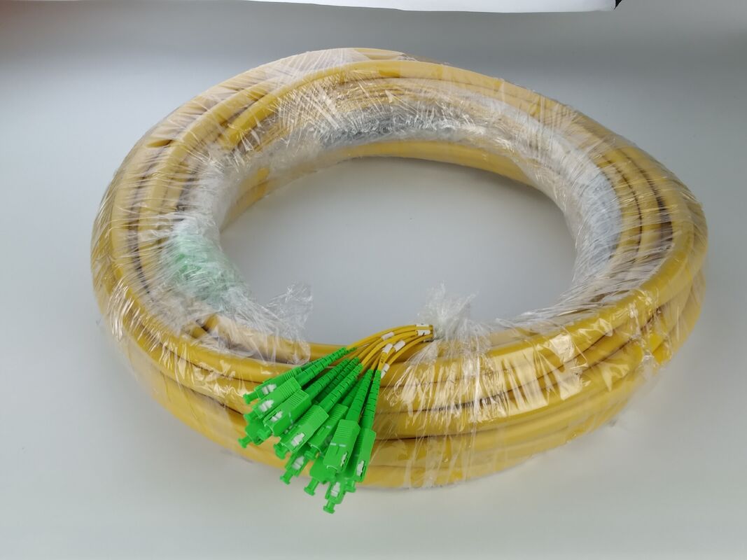 SC-LC 12F فیبر نوری Patchcord با 12.5mm (فیبر نوری زیر واحد 2.0mm) قطر کابل