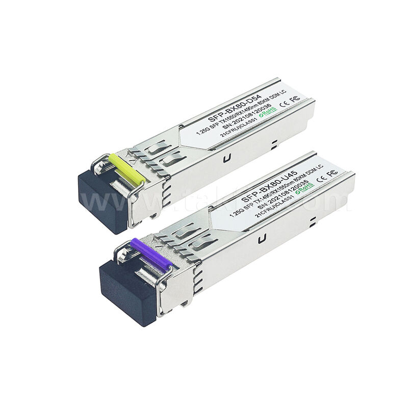 SFP 1.25gbps 80km LC Reach Tx1490nm/Rx1550nm دو جهت گیرنده نوری برای مرکز داده FTTX