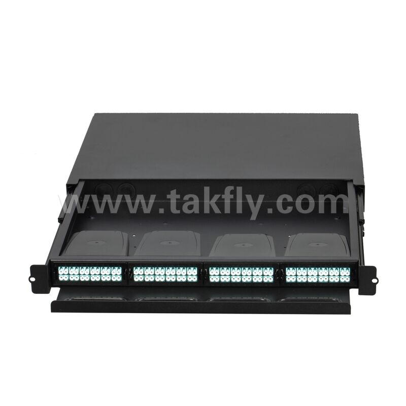 High Density 1U 96F MPO MTP - LC SM MM Fiber Optical Patch Panel / Fiber Optic Chassis / Fiber Optic ODF/ Fiber Optic Distribution Box