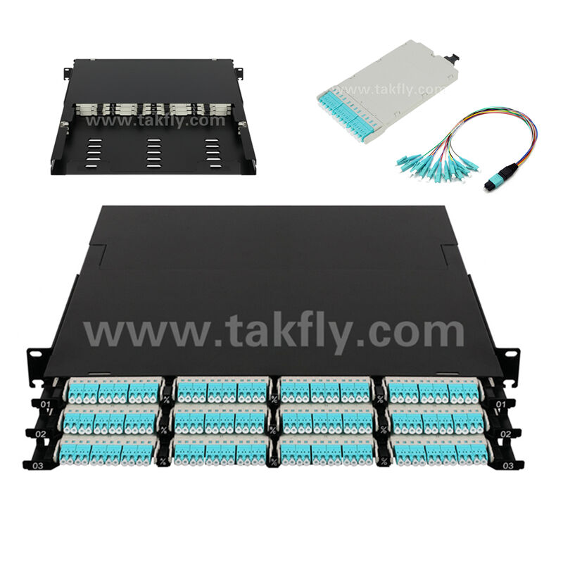 MPO Patch Panel MTP Cassette 144 هسته فیبر نوری با چگالی بسیار بالا برای مرکز داده FTTX
