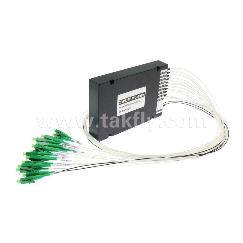 CWDM 8 + 1 کانال MUX و DEMUX ماژول ABS فیبر نوری برای مرکز داده FTTX