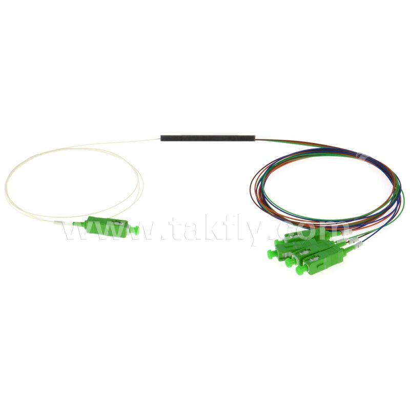 فیبر نوری PLC Splitter 0.9mm خروجی های رنگی مینی لوله فولاد SC APC / UPC برای مرکز داده مخابرات FTTX