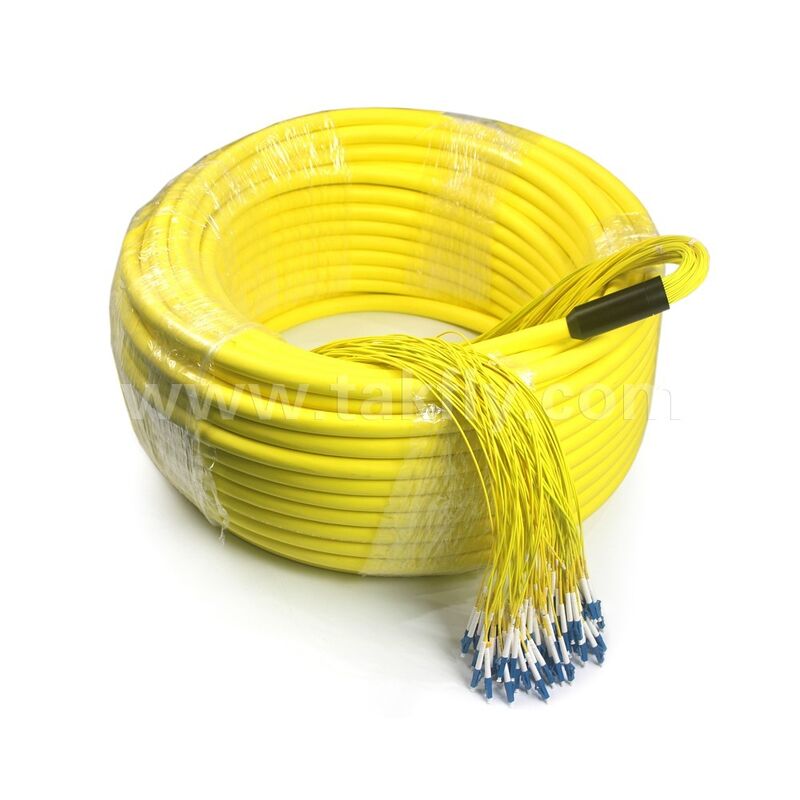 سیم های پچ فیبر نوری 96Cores LC-LC پیش پایان یافته Breakout Patchcord برای مرکز داده های مخابراتی